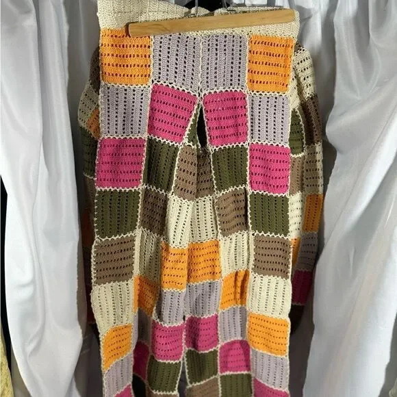 FREE PEOPLE BY SHE MADE ME NWT HAND MADE EDITH PANT SET MEDIUM - Picture 8 of 10